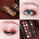 HOJO 12 Color Nude shimmer Eyeshadow Palette Matte Waterproof Easy to wear Glitter Pigment EyeShadow Powder Beauty Makeup