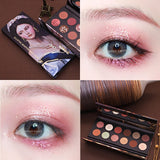 HOJO 12 Color Nude shimmer Eyeshadow Palette Matte Waterproof Easy to wear Glitter Pigment EyeShadow Powder Beauty Makeup