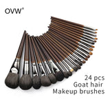 OVW Natural Goat Hair Makeup Brushes Set Professional Kit brocha maquillaje pedzle do makijazu blending smudging brush shader