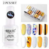 ROSALIND Transfer Gel Nail Polish Kit Need Tranfer Sticker For Manicure Nail art Set Gel lacquer Base top Coat Varnishes