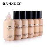 BANXEER Liquid Foundation Cream Waterproof Concealer Whitening BB Cream Primer Easy to Wear Base Face Makeup For Women