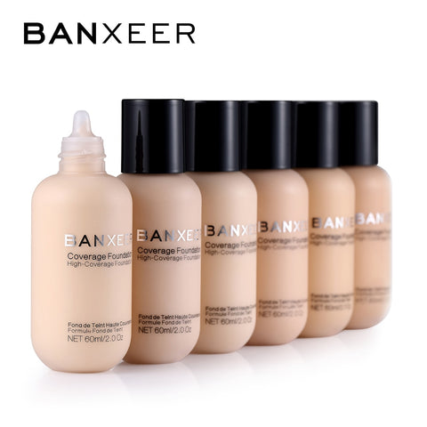 BANXEER Liquid Foundation Cream Waterproof Concealer Whitening BB Cream Primer Easy to Wear Base Face Makeup For Women