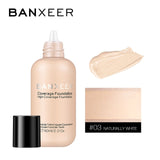 BANXEER Liquid Foundation Cream Waterproof Concealer Whitening BB Cream Primer Easy to Wear Base Face Makeup For Women