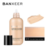 BANXEER Liquid Foundation Cream Waterproof Concealer Whitening BB Cream Primer Easy to Wear Base Face Makeup For Women