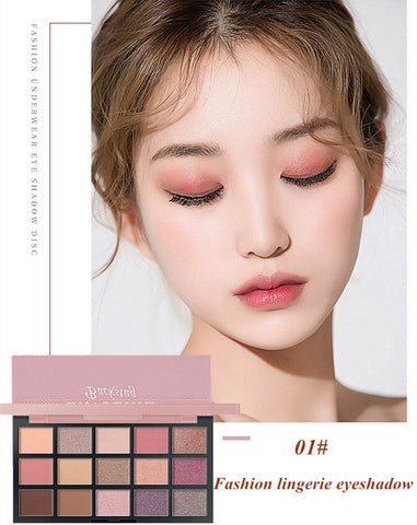 New 15 colors Women eyeshadow Platte case Makeup eye shadow in one palette include matte pearl Natural shimmer glitter shadow