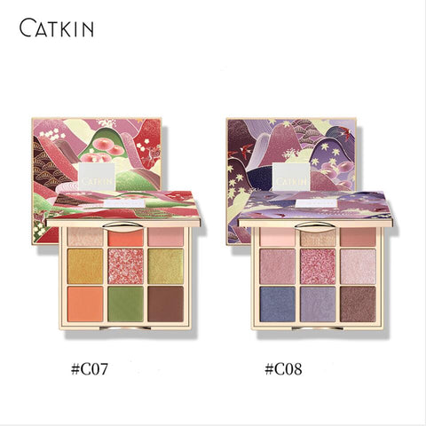 CATKIN Eyeshadow Palette Makeup, Matte Shimmer 9 Colors, Highly Pigmented, Creamy Texture Natural Bronze Neutral