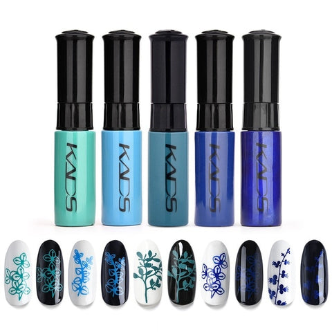 KADS Nail Stamping Polish Kit Stamping Nail Polish set Nail Art polish Manicure Lacquer Stamping lacquer for template nails