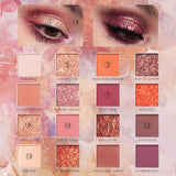 FOCALLURE 16 colors Sunrise Glitter Eyeshadow palette easy to wear Matte pigmented Eye shadow powder Eyeshadow pallete