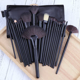 24PCs Makeup Brush Set Powder Foundation Large Eye Shadow Angled Brow Make-up Brushes Kit With a Bag Women Beauty  Cosmetic Tool