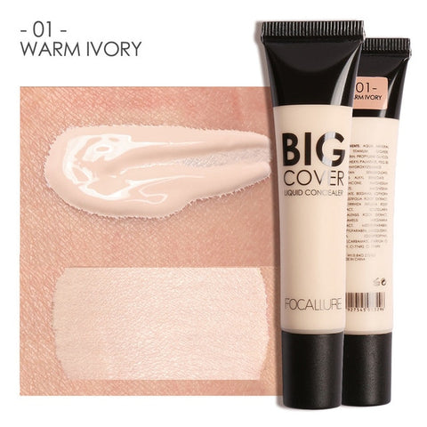FOCALLURE Perfect Cover Face Concealer Cream Pro Contour Makeup Liquid Concealer Makeup Foudantion Cream 24ML