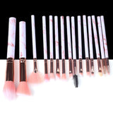 5/10/15pcs Marble Makeup Brushes Tool Natural Brush Set Kit Professional Powder Small High Quality Highlighter Lip Eyeshadow