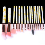 5/10/15pcs Marble Makeup Brushes Tool Natural Brush Set Kit Professional Powder Small High Quality Highlighter Lip Eyeshadow