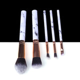 5/10/15pcs Marble Makeup Brushes Tool Natural Brush Set Kit Professional Powder Small High Quality Highlighter Lip Eyeshadow