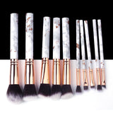 5/10/15pcs Marble Makeup Brushes Tool Natural Brush Set Kit Professional Powder Small High Quality Highlighter Lip Eyeshadow