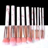 5/10/15pcs Marble Makeup Brushes Tool Natural Brush Set Kit Professional Powder Small High Quality Highlighter Lip Eyeshadow