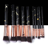 5/10/15pcs Marble Makeup Brushes Tool Natural Brush Set Kit Professional Powder Small High Quality Highlighter Lip Eyeshadow