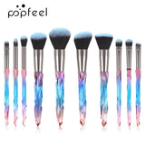 POPFEEL crystal  Makeup Brushes Sets  Foundation Powder Cosmetic Blush Eyeshadow Women Beauty Glitter Make Up Brush Tools