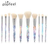 POPFEEL crystal  Makeup Brushes Sets  Foundation Powder Cosmetic Blush Eyeshadow Women Beauty Glitter Make Up Brush Tools