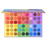 UCANBE 6 in 1 Splashy Candies 54 Colors Eye Shadow Palette Vivid Summer Look Eyes Makeup Glitter Shimmer Matte Eyeshadow Powder