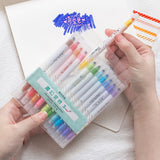 12 pcs/set Magic Colors Drawing Art Marker Pen Discolored Highlighter Spot Liner Pens Scrapbooking School Stationery Supplies