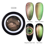 BORN PRETTY 9D Chameleon Cat Eye Nail Gel, Magnetic Soak Off UV Gel Nail Polish, Romantic Shining Gel Lacquers, 5ml Black Base