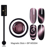 BORN PRETTY 9D Chameleon Cat Eye Nail Gel, Magnetic Soak Off UV Gel Nail Polish, Romantic Shining Gel Lacquers, 5ml Black Base