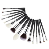 Jessup makeup brush set foundation buffer shader brush 15pcs Black/Rose gold Natural-Synthetic Hair pincel maquiagem Kit T160