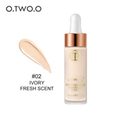 O.TWO.O Liquid Foundation Professional Makeup Base  Oil Free Full Coverage Concealer Long Lasting Liquid Foundation Cosmetics