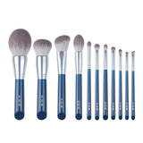 MyDestiny makeup brush-The Sky Blue 11pcs super soft fiber makeup brushes set-high quality face&eye cosmetic pens-synthetic hair