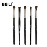 BEILI Luxury Black 2-40pcs Makeup Brushes Set Professional make up brushes set  Natural hair Powder Foundation Contour Fan