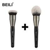 BEILI Luxury Black 2-40pcs Makeup Brushes Set Professional make up brushes set  Natural hair Powder Foundation Contour Fan