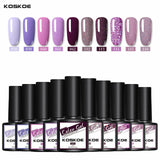 KOSKOE 8ML Nail Polish Gel Varnish For Manicures 120 Colors UV Gel Nail Purple Pink Glitter Holographics Soak Off UV Nail Gel