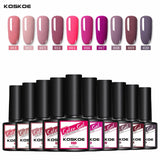 KOSKOE 8ML Nail Polish Gel Varnish For Manicures 120 Colors UV Gel Nail Purple Pink Glitter Holographics Soak Off UV Nail Gel