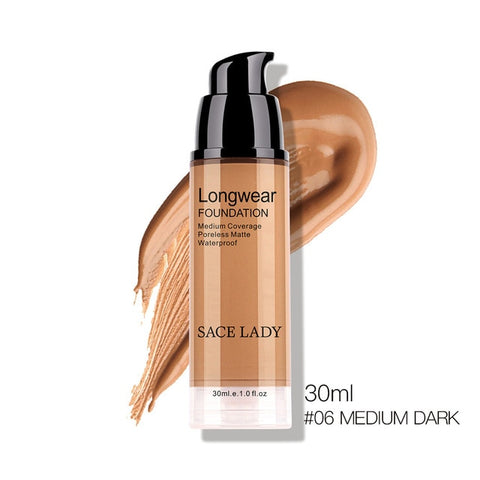SACE LADY Face Liquid Foundation Base Makeup Matte Finish Waterproof Make Up Full Coverage Cream Natural Cosmetic Wholesale