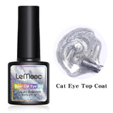 LEMOOC Spar Cat Eye Gel Soak Off Shining Chameleon Lacquers Glitter Bright Silver UV Gel Polish Magnetic Nail Art Varnishes