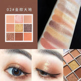 Miss lara Fashion eyeshadow palette 9 Colors Matte EyeShadow  Glitter eye shadow MakeUp Shimmer and  Diamond Eye  Cosmetics