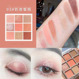 Miss lara Fashion eyeshadow palette 9 Colors Matte EyeShadow  Glitter eye shadow MakeUp Shimmer and  Diamond Eye  Cosmetics