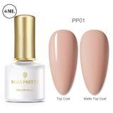 BORN PRETTY Gel Nail Polish Micas Shining Glitter Thermal Sensitive Color Changing Nail Gel 6ml Soak Off UV Gel Base Top Coat