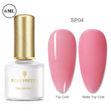 BORN PRETTY Gel Nail Polish Micas Shining Glitter Thermal Sensitive Color Changing Nail Gel 6ml Soak Off UV Gel Base Top Coat