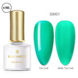 BORN PRETTY Gel Nail Polish Micas Shining Glitter Thermal Sensitive Color Changing Nail Gel 6ml Soak Off UV Gel Base Top Coat