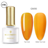 BORN PRETTY Gel Nail Polish Micas Shining Glitter Thermal Sensitive Color Changing Nail Gel 6ml Soak Off UV Gel Base Top Coat