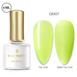 BORN PRETTY Gel Nail Polish Micas Shining Glitter Thermal Sensitive Color Changing Nail Gel 6ml Soak Off UV Gel Base Top Coat