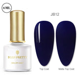 BORN PRETTY Gel Nail Polish Micas Shining Glitter Thermal Sensitive Color Changing Nail Gel 6ml Soak Off UV Gel Base Top Coat