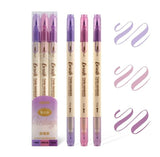 3pcs Retro color Brush Marker Pens Set Dual side Fine Liner Water Based Ink Blendable Watercolor Art Paint Drawing School F133