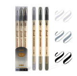 3pcs Retro color Brush Marker Pens Set Dual side Fine Liner Water Based Ink Blendable Watercolor Art Paint Drawing School F133