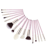 Jessup makeup brush set foundation buffer shader brush 15pcs Black/Rose gold Natural-Synthetic Hair pincel maquiagem Kit T160