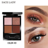 SACE LADY Shimmer Eyeshadow Palette Makeup Pigmented Matte Eye Shadow Pallete High-intensity Long-lasting Make up Cosmetics