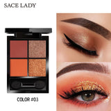 SACE LADY Shimmer Eyeshadow Palette Makeup Pigmented Matte Eye Shadow Pallete High-intensity Long-lasting Make up Cosmetics