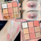 Miss lara Fashion eyeshadow palette 9 Colors Matte EyeShadow  Glitter eye shadow MakeUp Shimmer and  Diamond Eye  Cosmetics