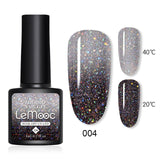 LEMOOC 8ml Thermal Gel Polish Glitter Temperature 12 Colors Changing Gel Nail Varnish Soak Off UV LED DIY Design